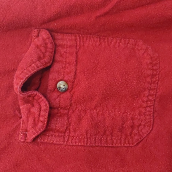 SLIGHTLY USED EDDIE BAUER CORDUROY SIZE XL COLOR RED LONG SLEEVE 100% COTTON - Picture 4 of 9